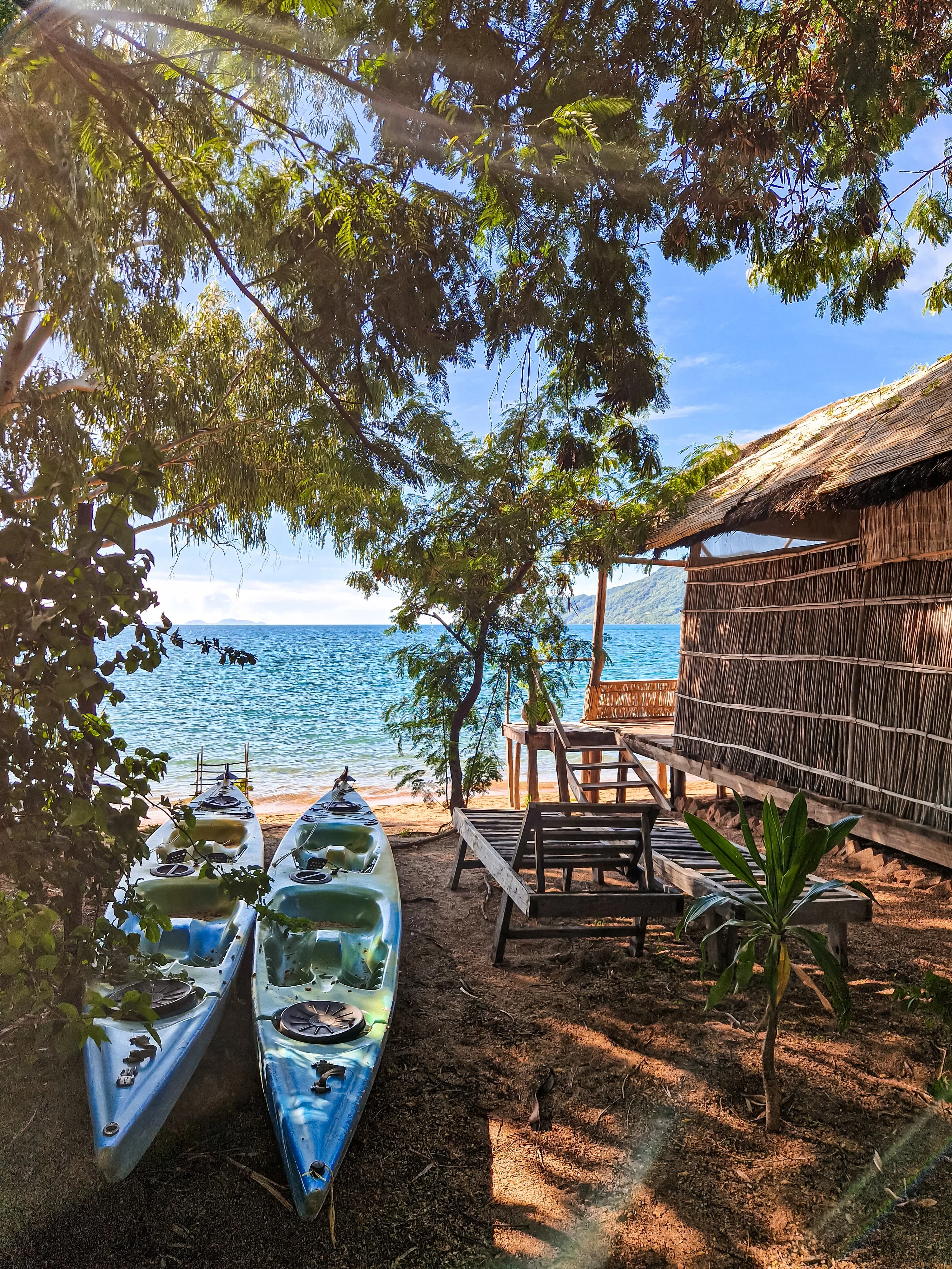 We rented kayaks at Warm Heart Adventure Lodge