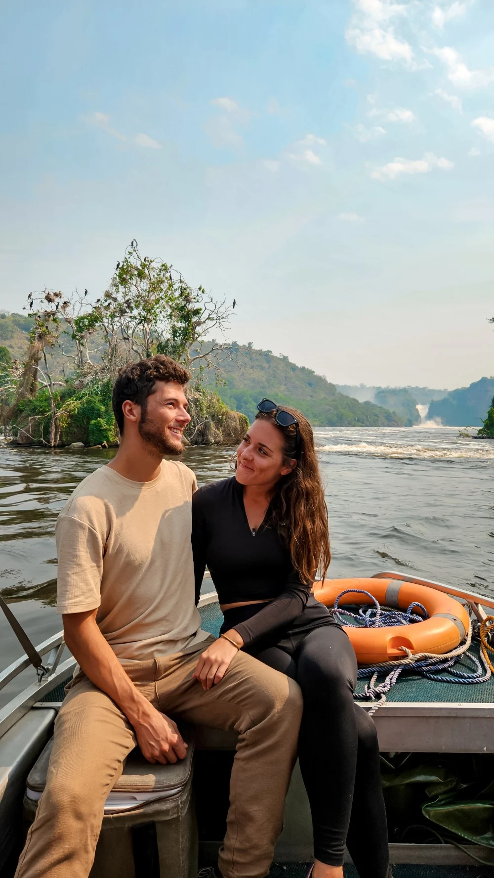 Safari boat ride on the Nile river in Murchinson Falls NP
