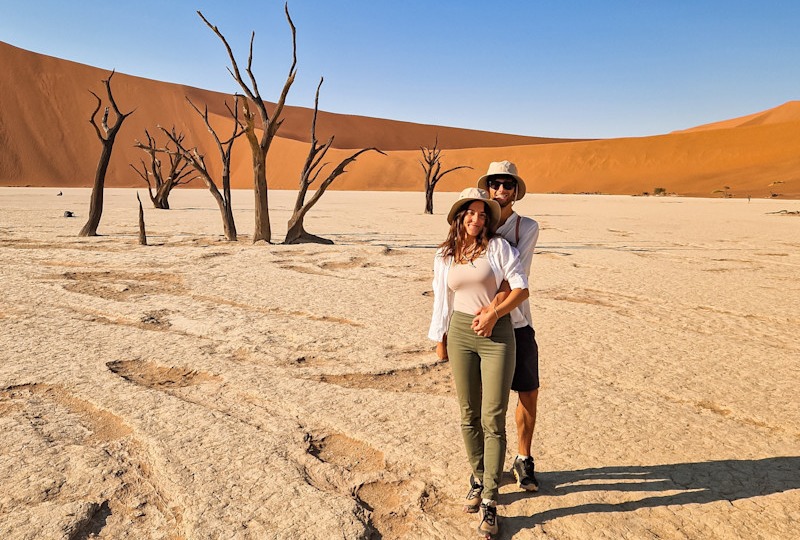 Lisa and Pol in Deadvlei, Namibia