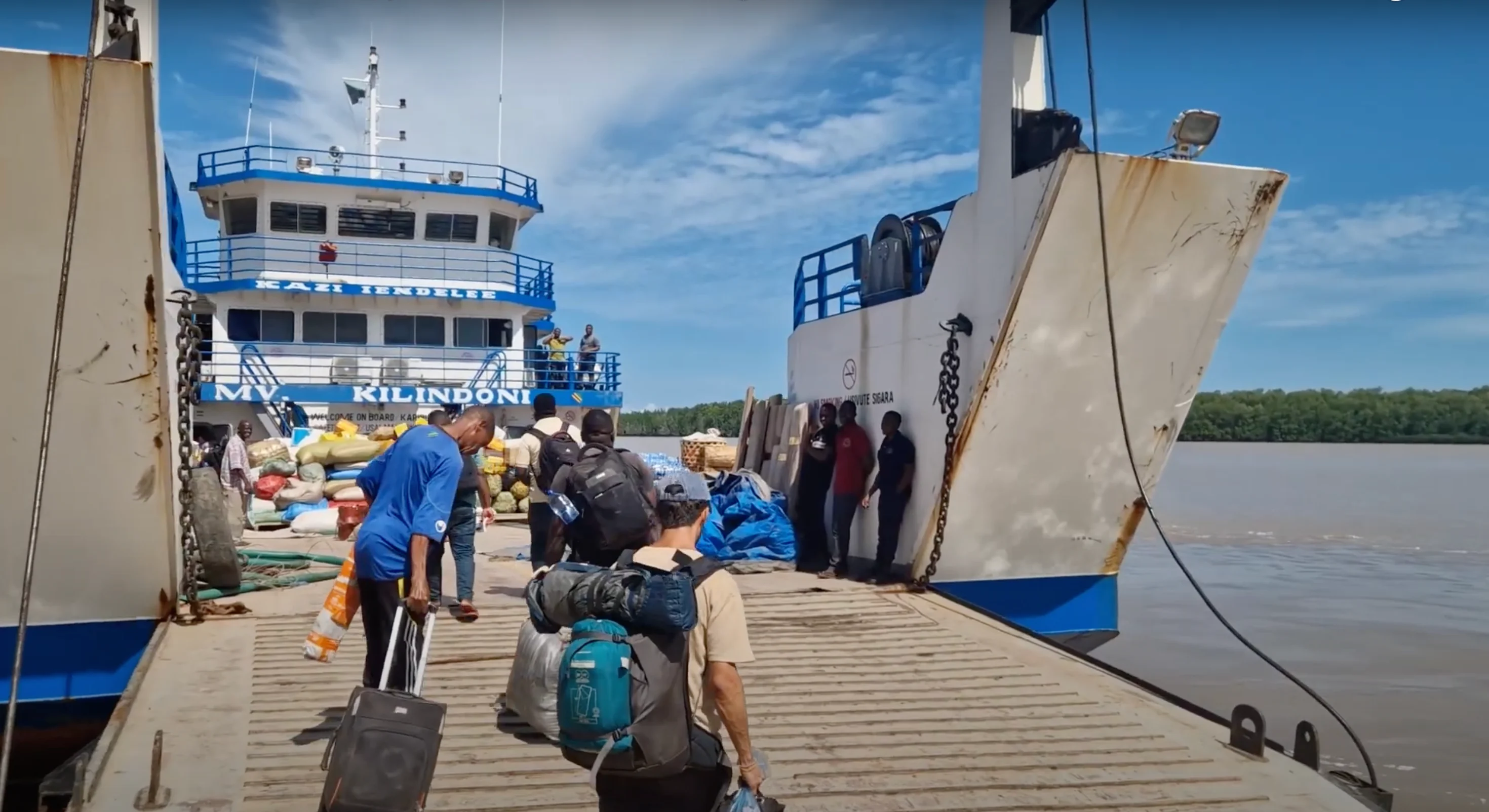 Expect an old and pretty packed ferry