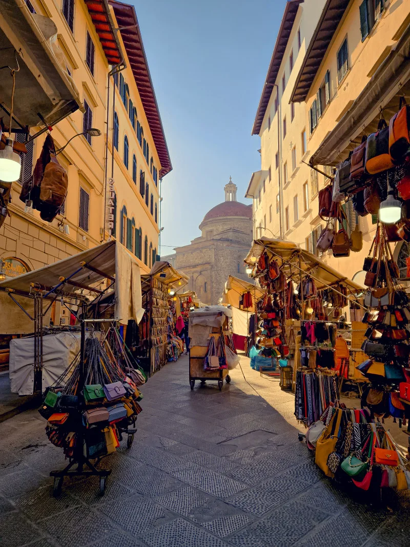 Start of the day in Florence: morning Mercato Central