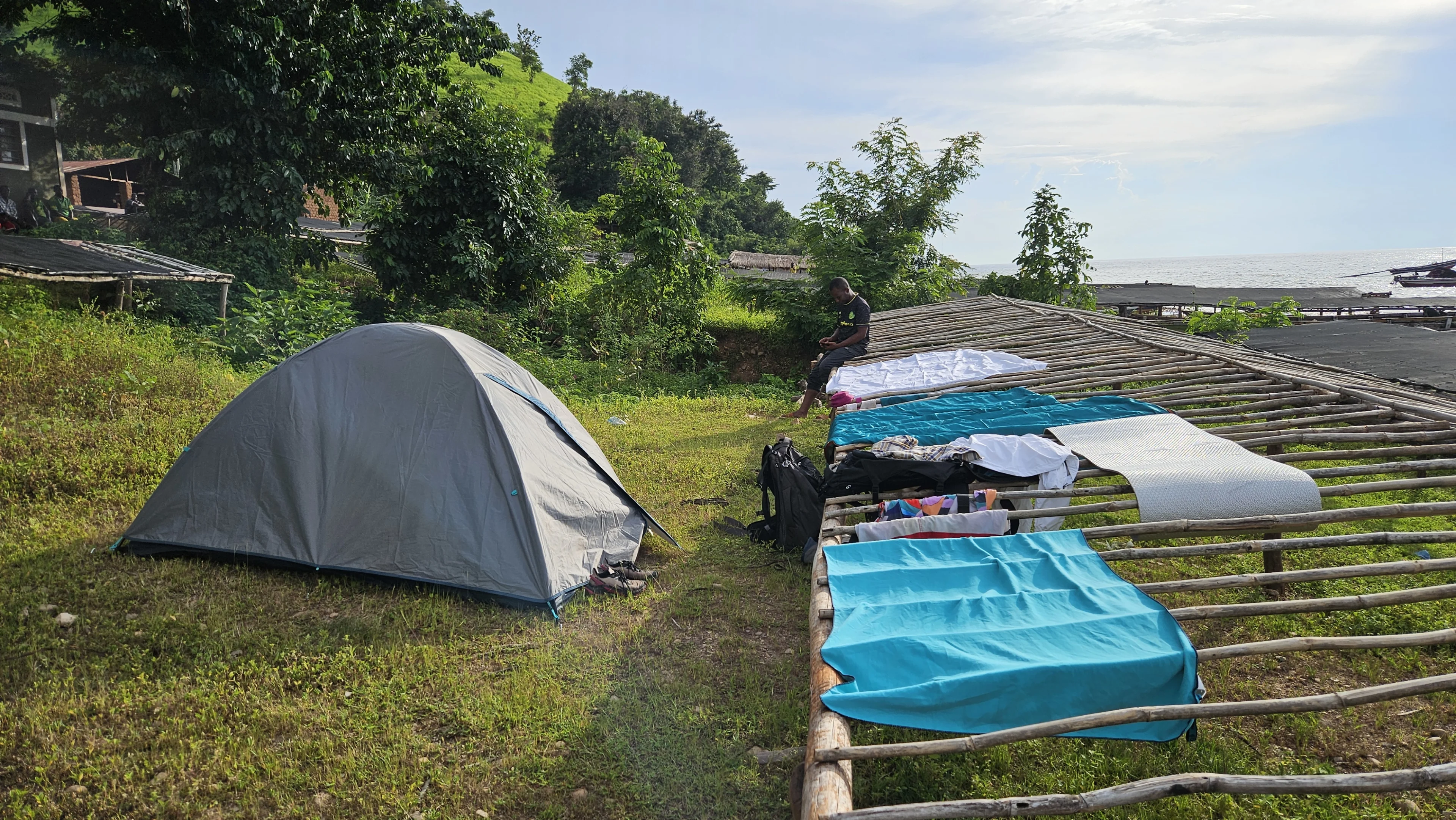 Trying to camp outside in Mwamgongo