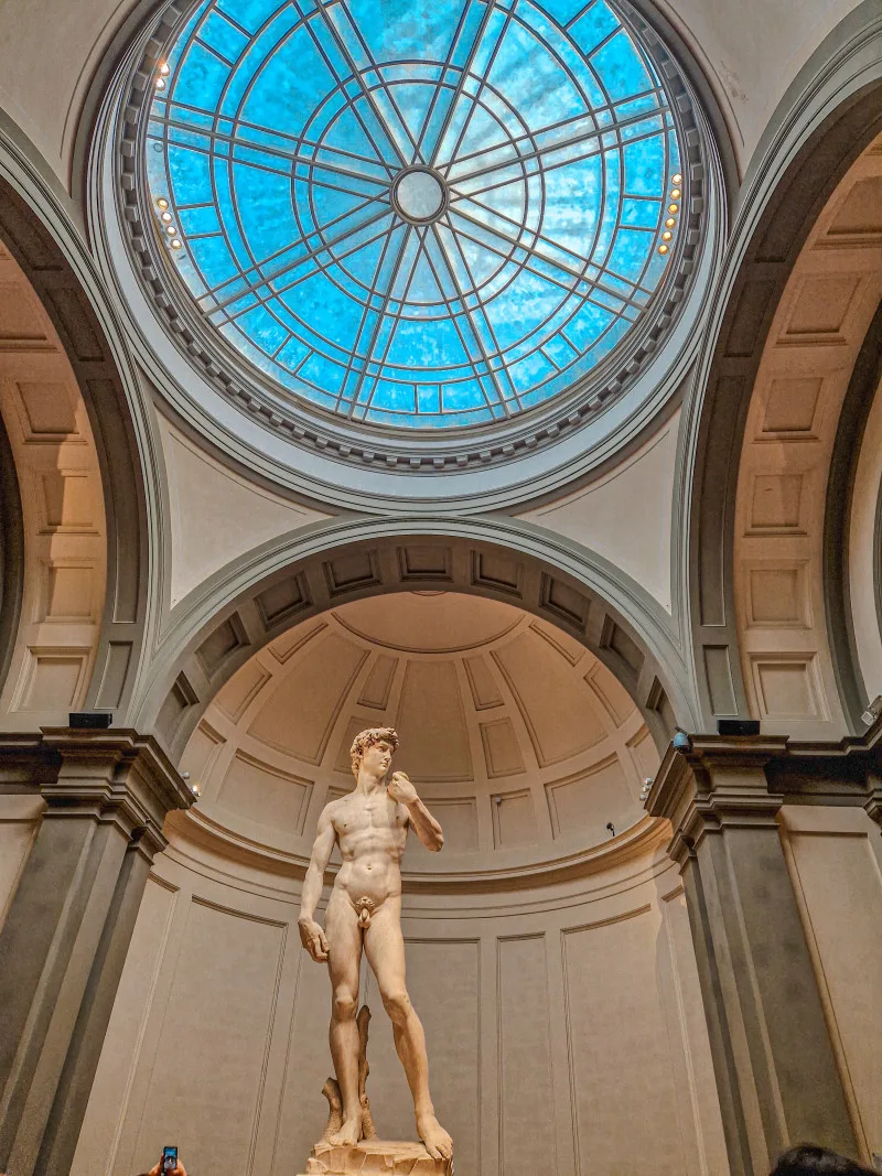 Michelangelo's David in the Accademia Gallery of Florence (Galleria dell'Accademia di Firenze) in Florence