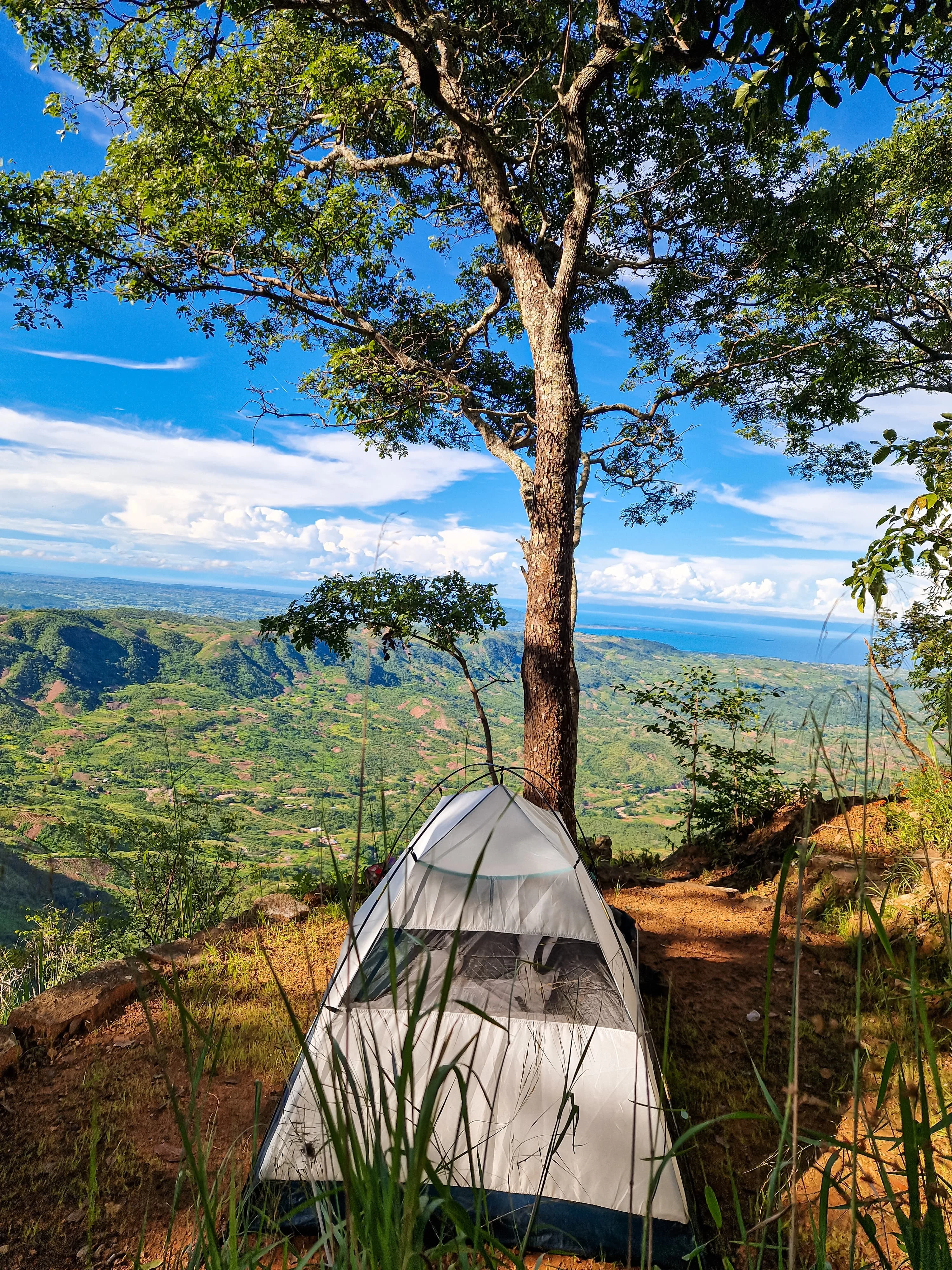 Our camping spot at the Mushroom Farm in Malawi