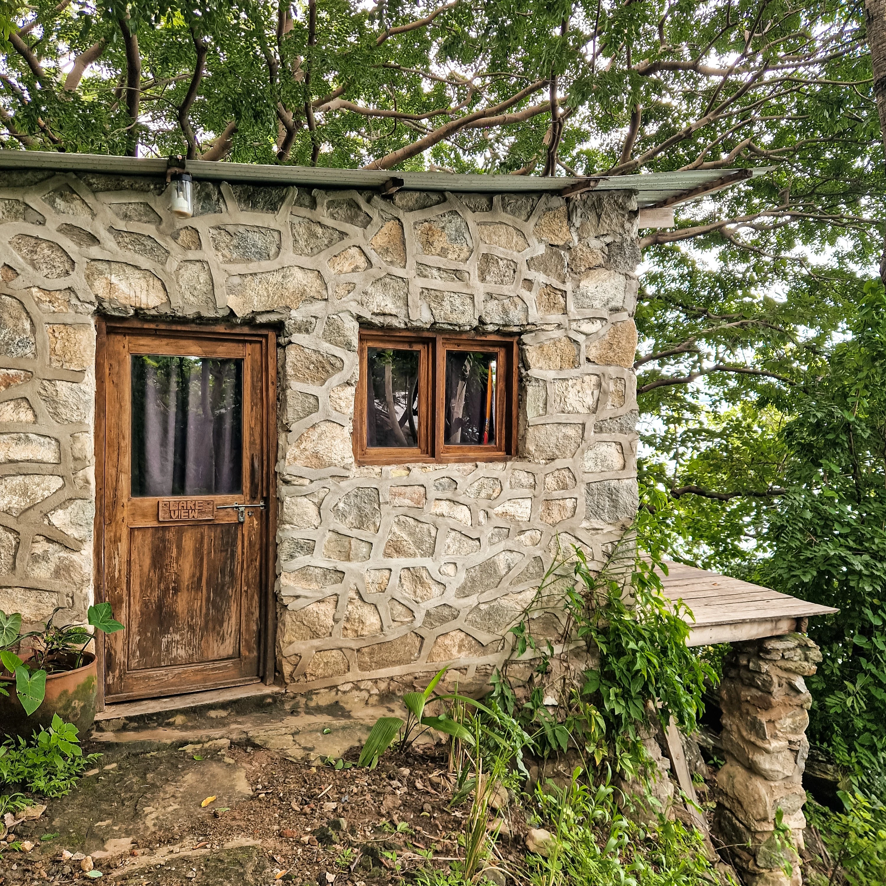 Our unique room at Butterfly Space, overlooking the lake