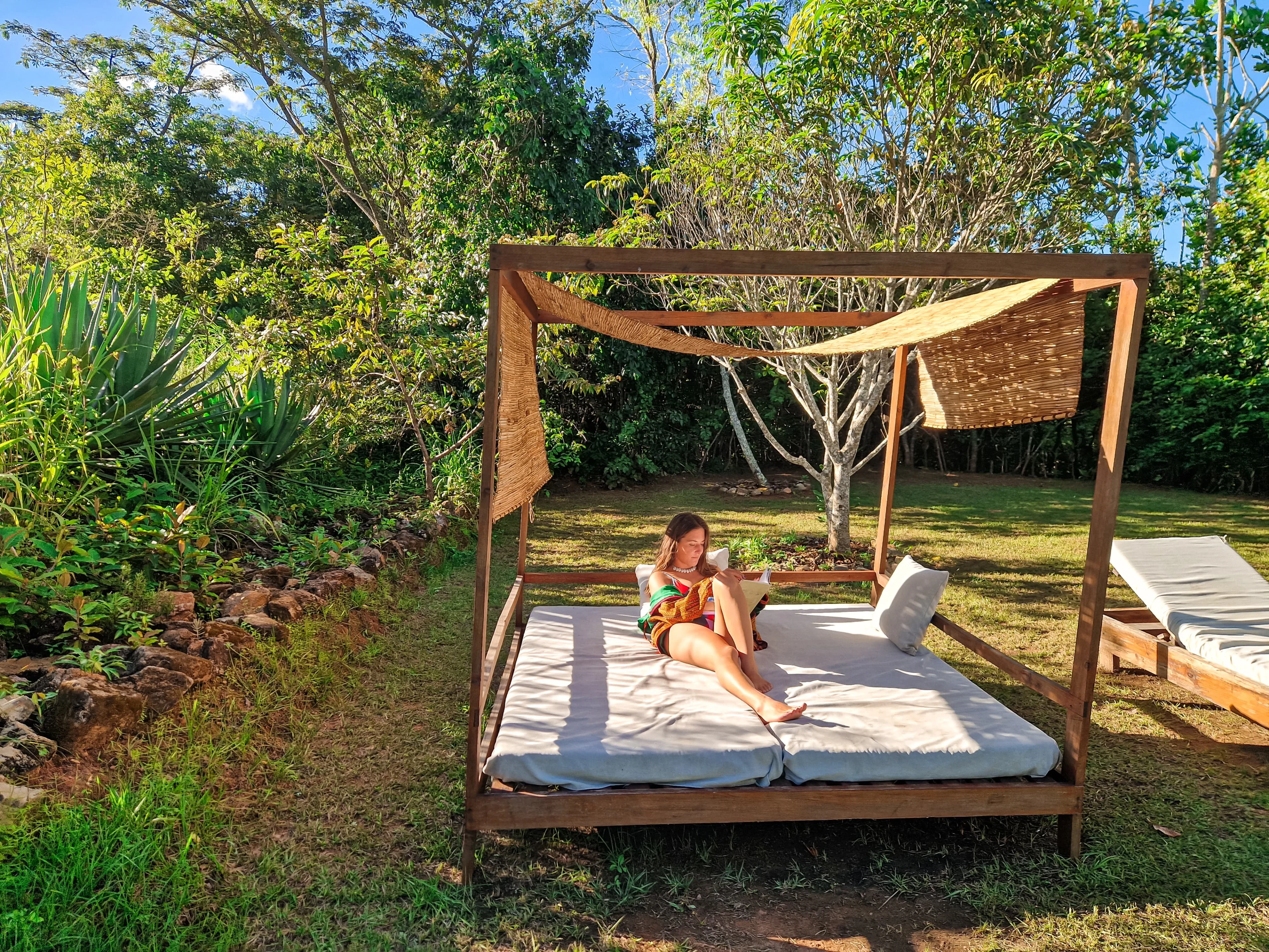 Chilling by the pool at Ntchisi Forest Lodge