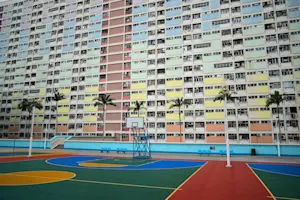 The most colorful basketball court in Hong Kong