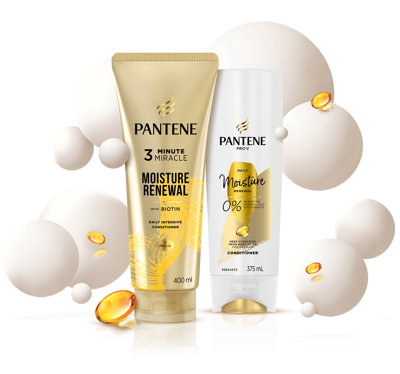 Pantene 3 Minute Miracle conditioners with Moisture Renewal and Micellar Moisture