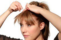 Step 3 For Fake Bang Top Knot