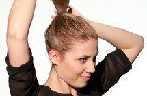 Step 1 For Fake Bang Top Knot