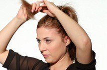 Step 2 For Fake Bang Top Knot
