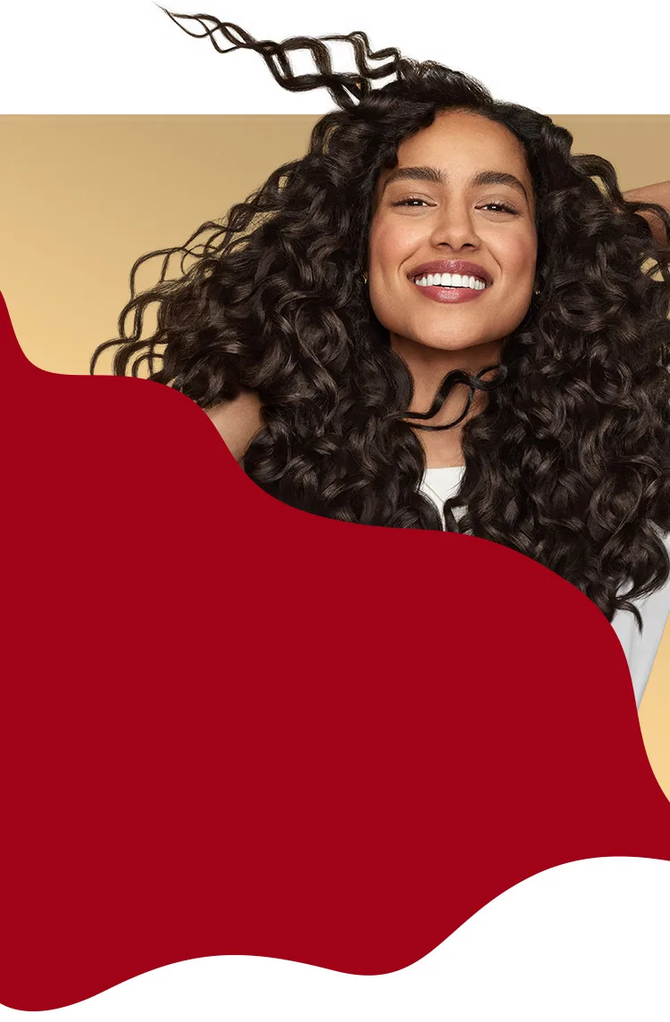 Smiling Woman with Curly Hair