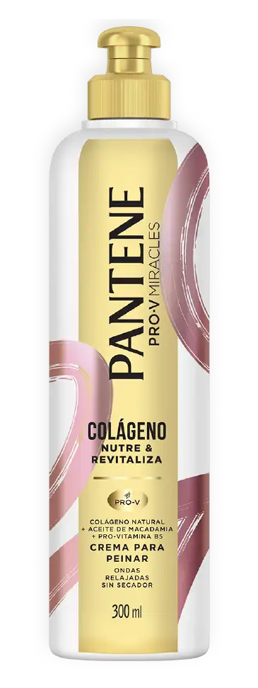 Crema para Peinar Colágeno Nutre y Revitaliza para cabello maltratado, ondas relajadas sin secador