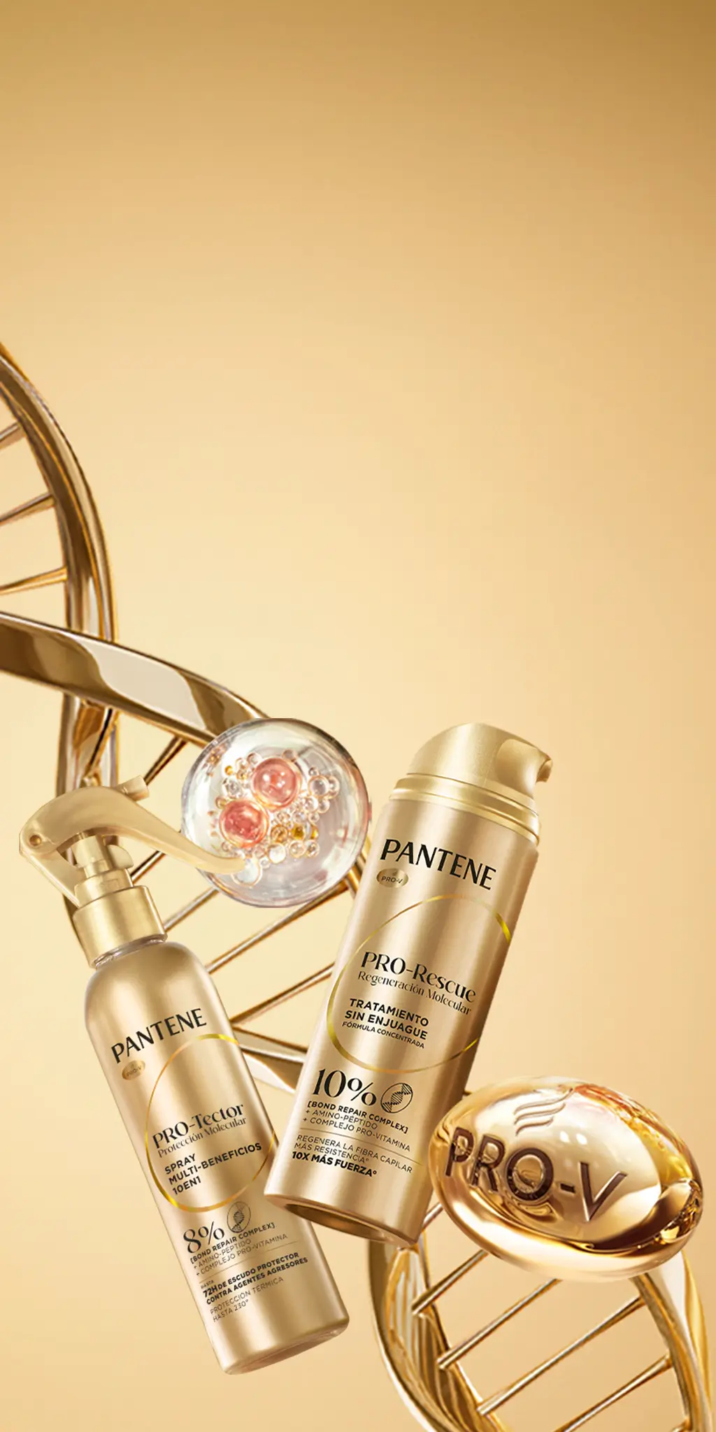 Embases de producto - Tratamientos Pro-Duo Molecular y Pro-Rescue con las propiedades de las perlas Pro-V