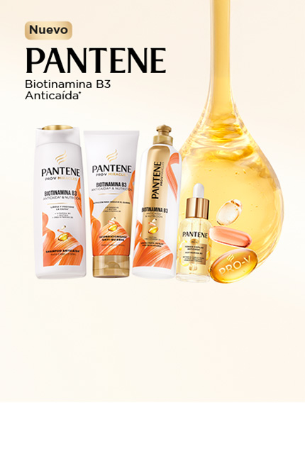 Línea de productos Pantene Biotinamida B3 Anticaída.