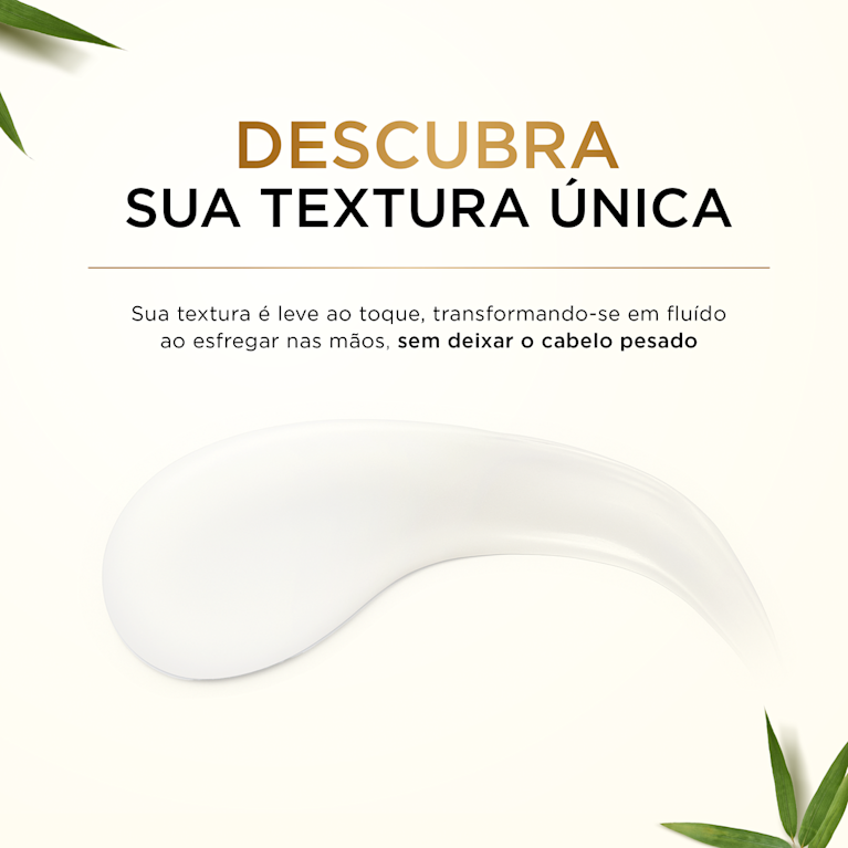 Textura leve do sérum leave-in Pantene que não pesa no cabelo e facilita a aplicação.