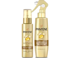 パンテーンベーシックラインのヘアオイルとトリートメントウォーター（ミストタイプ）