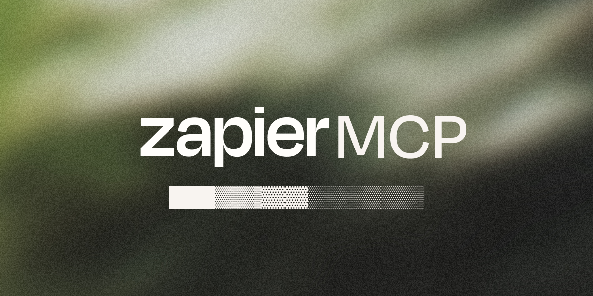 Zapier MCP wordmark on a soft green background