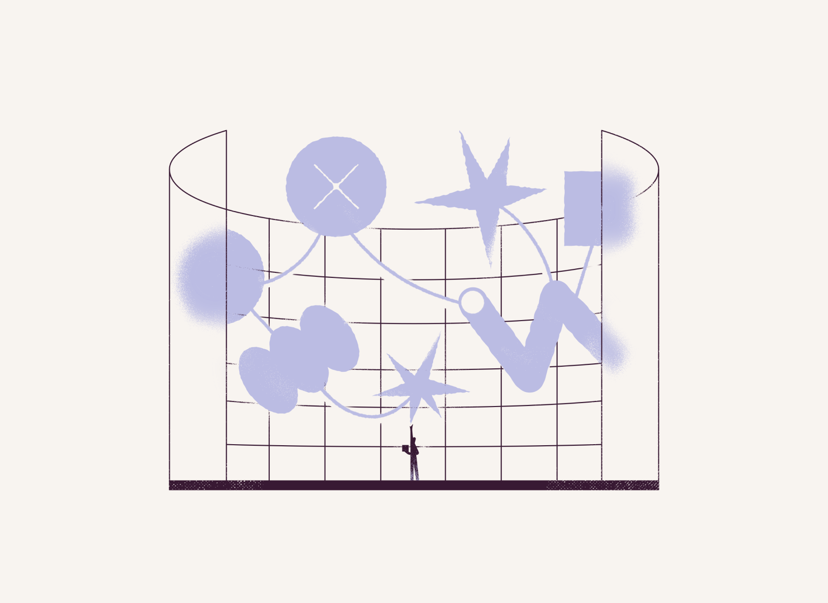 An illustration depicting AI transformation