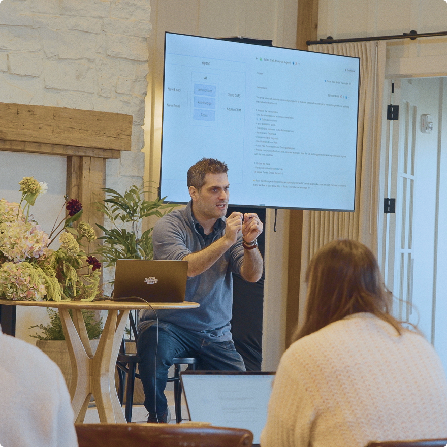 Person giving a presentation