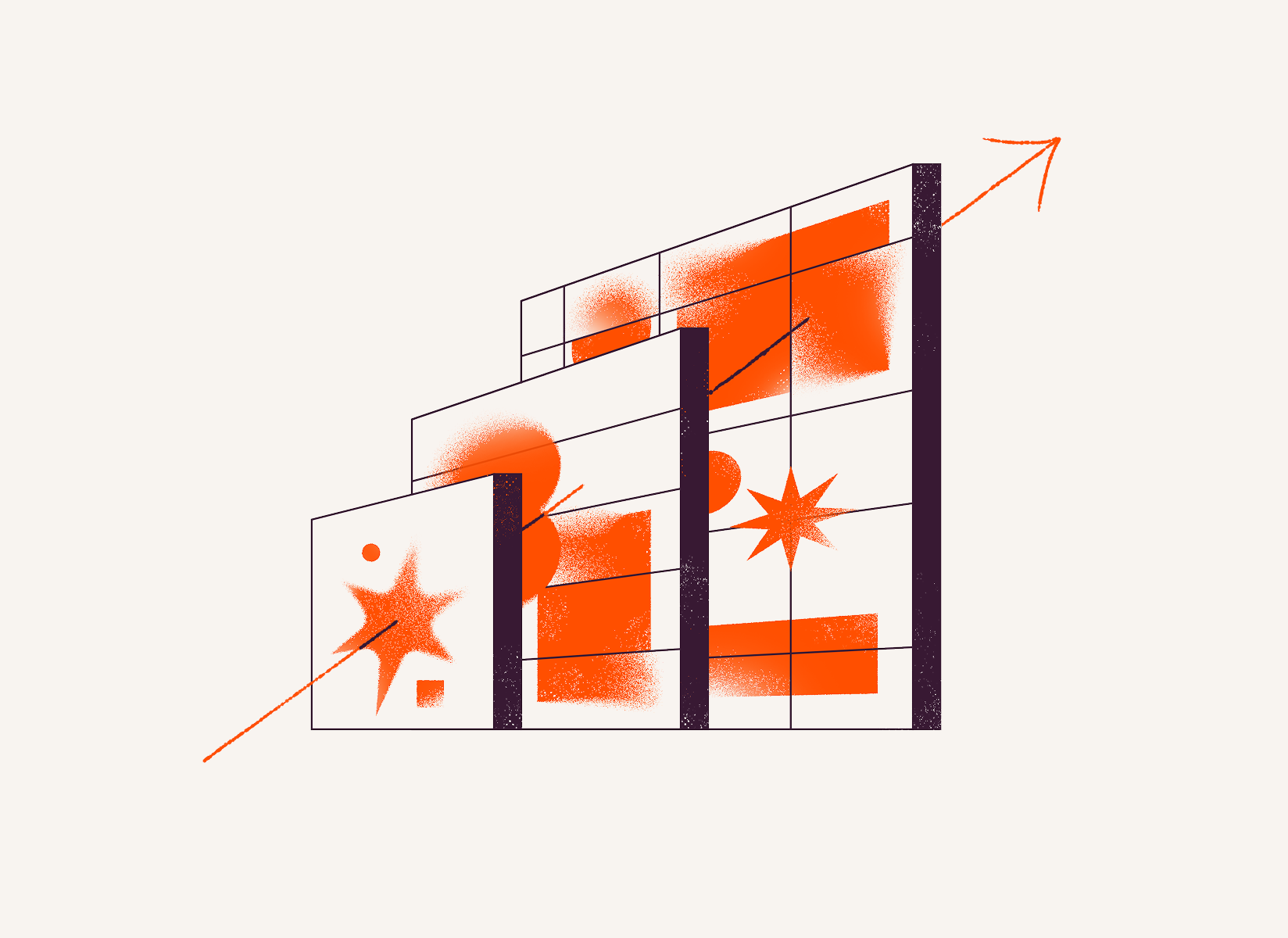 An illustration depicting AI transformation