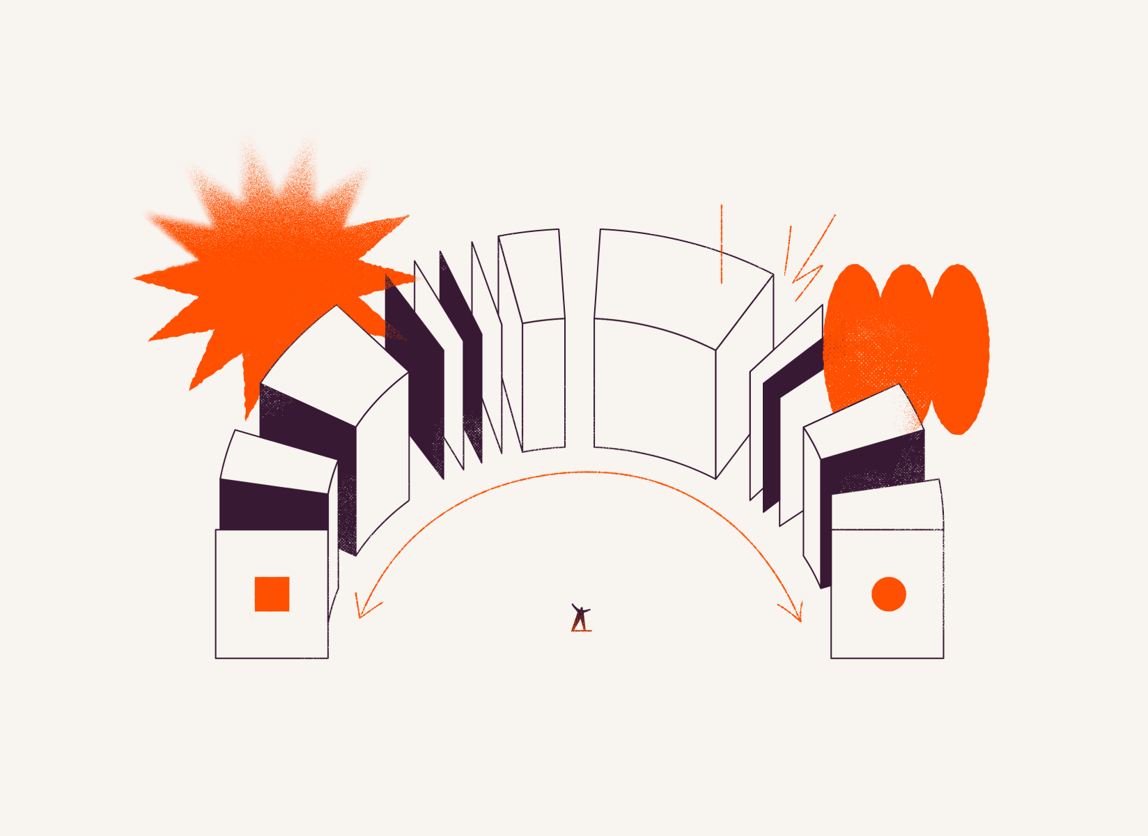 An illustration depicting AI usage