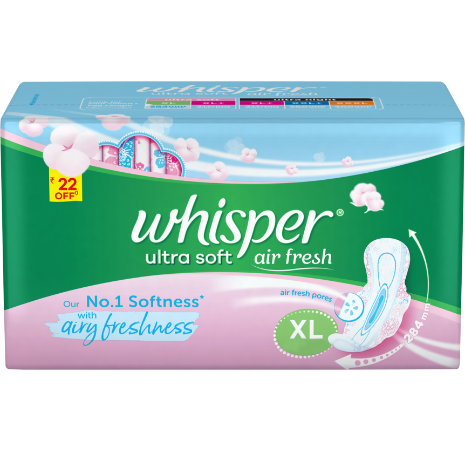Buy Whisper Bindazzz Nights Koala Soft Sanitary Pads - XXL Plus