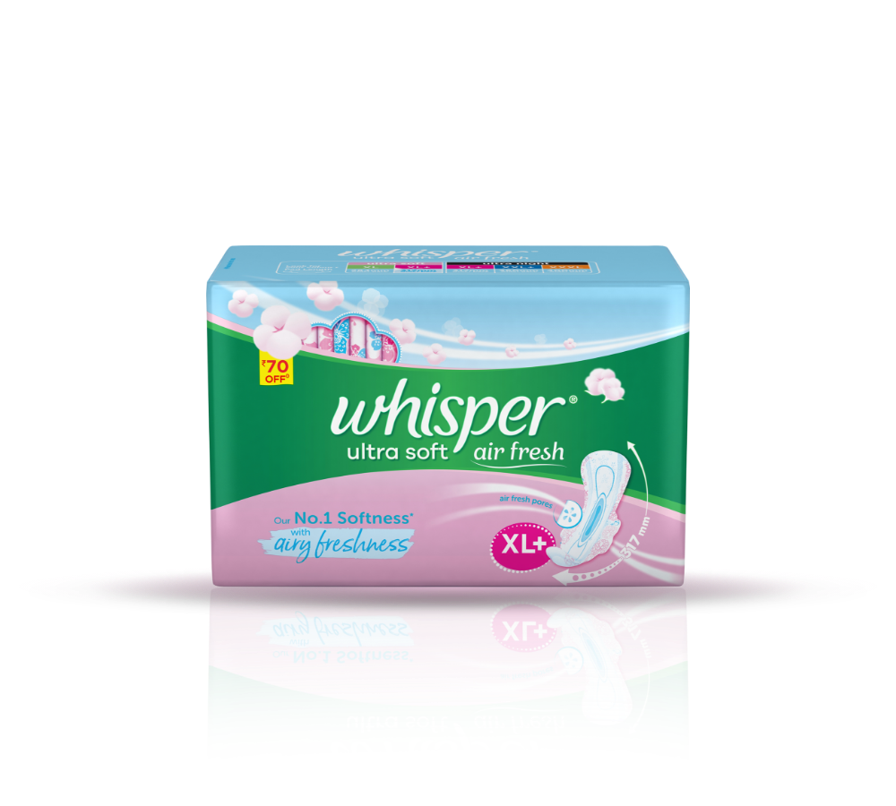 Buy Whisper bindazzz night period panties 6+7 Whisper ultra soft