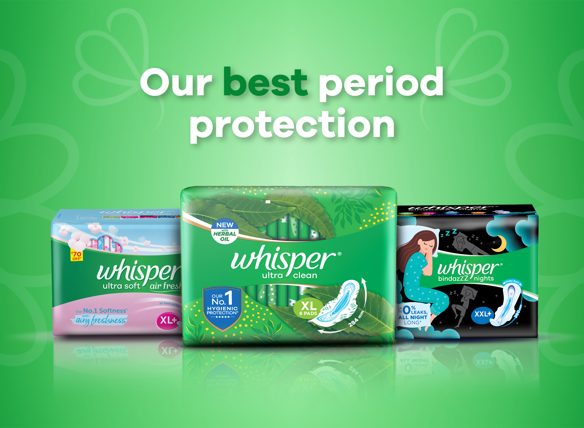 Feminine sanitary pads advertising poster Vector Image