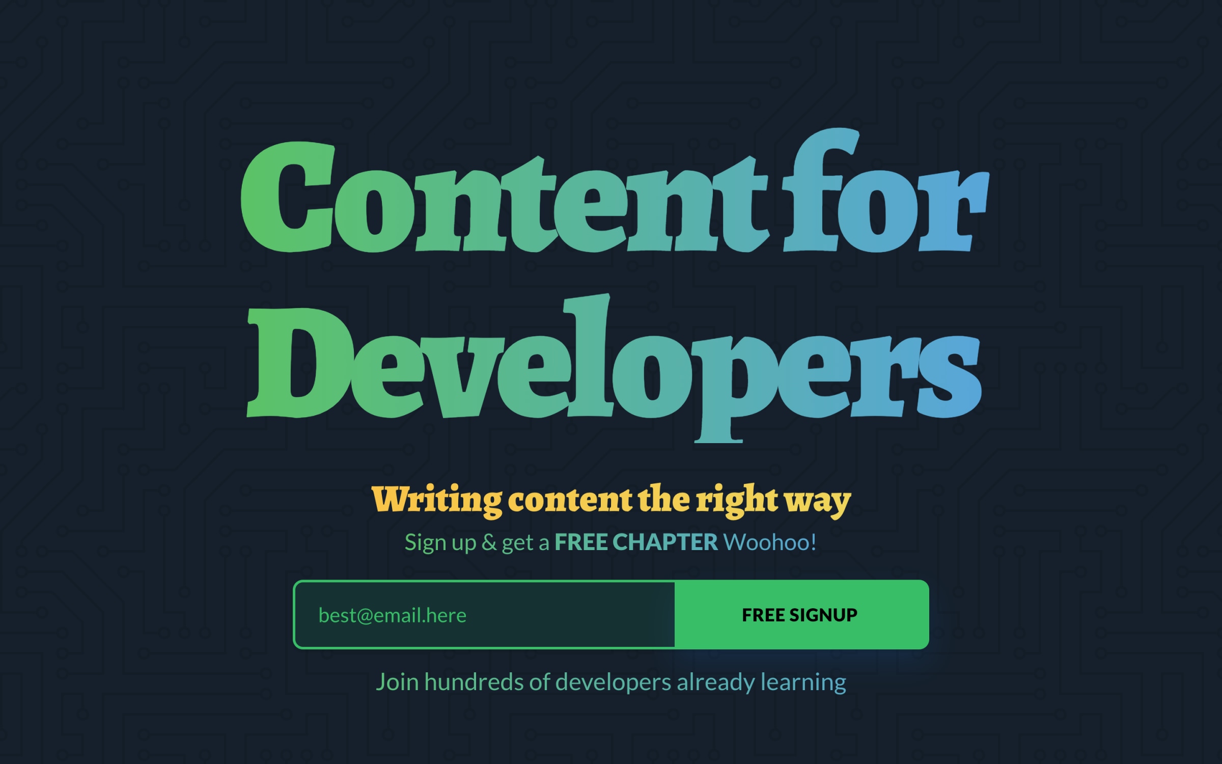 Content For Developers