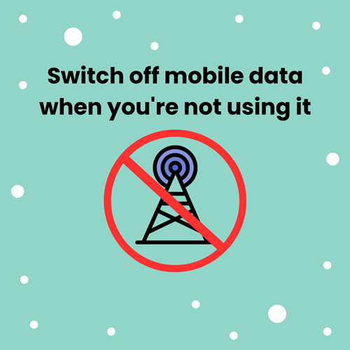 Switch off mobile data