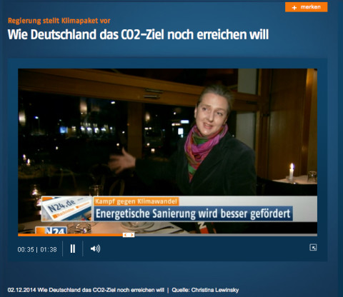 N24 news channel: Architect Astrid Schneider interviewed in Cafe Brel