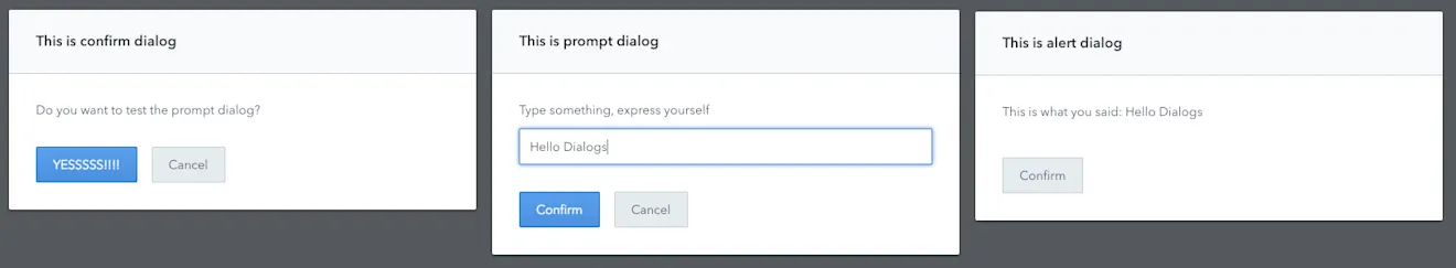 dialogs
