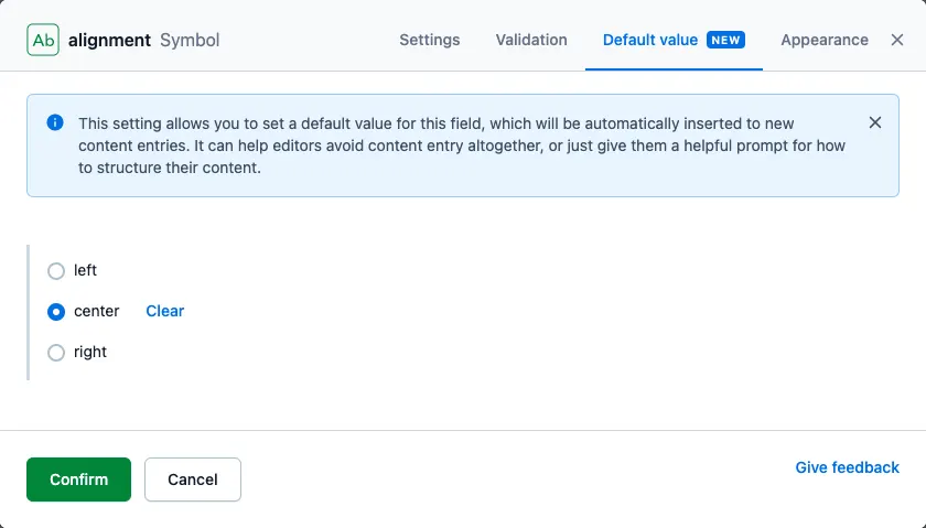 default-value-setup