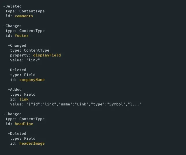 Merge CLI Diff Show