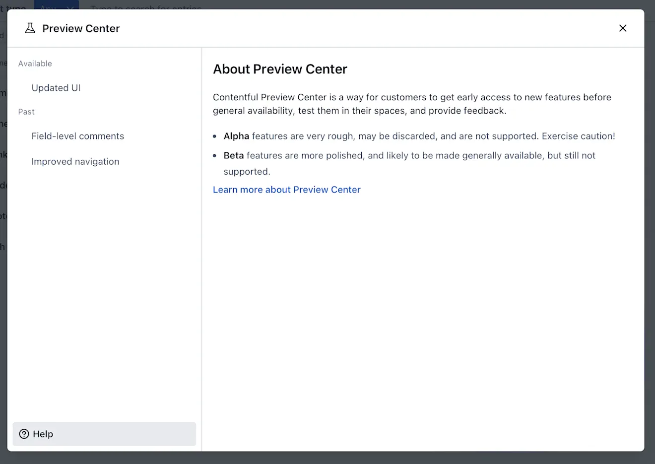 preview center