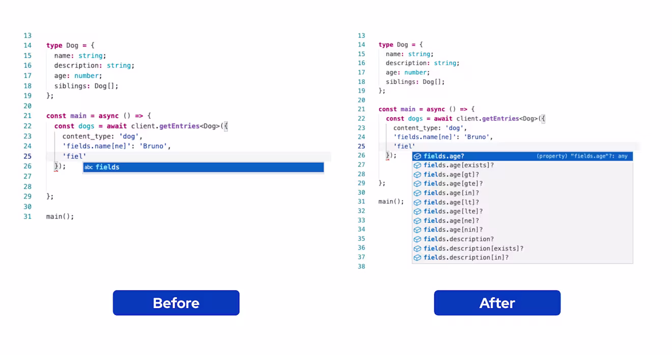 contentful.js v10 beta - query types