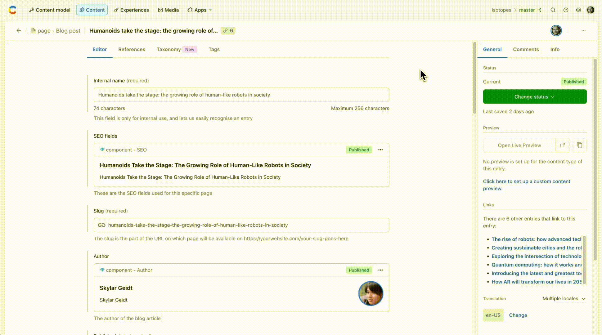 Wide editor