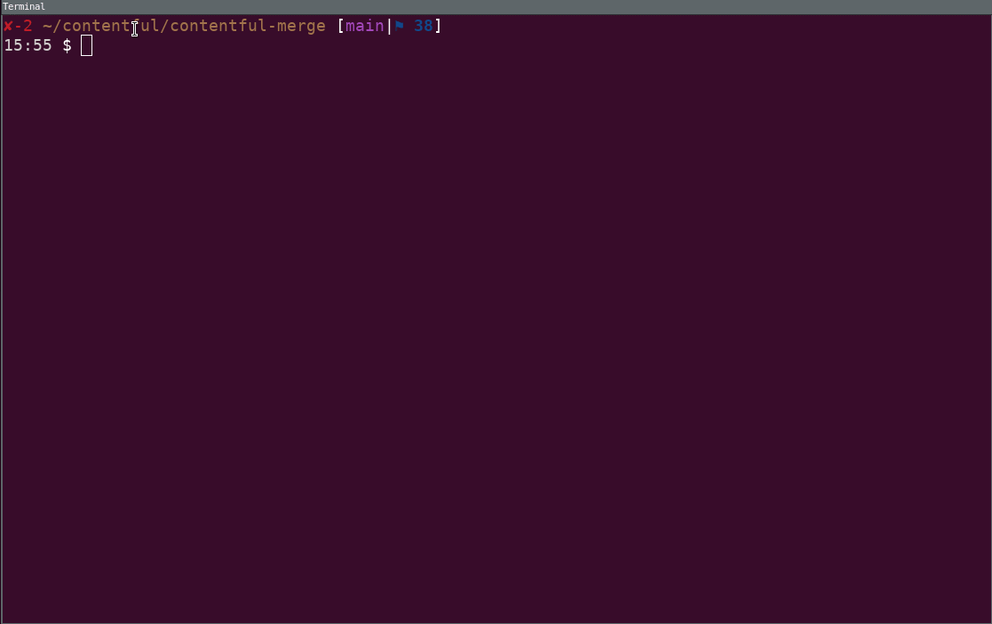 contentful-merge create command