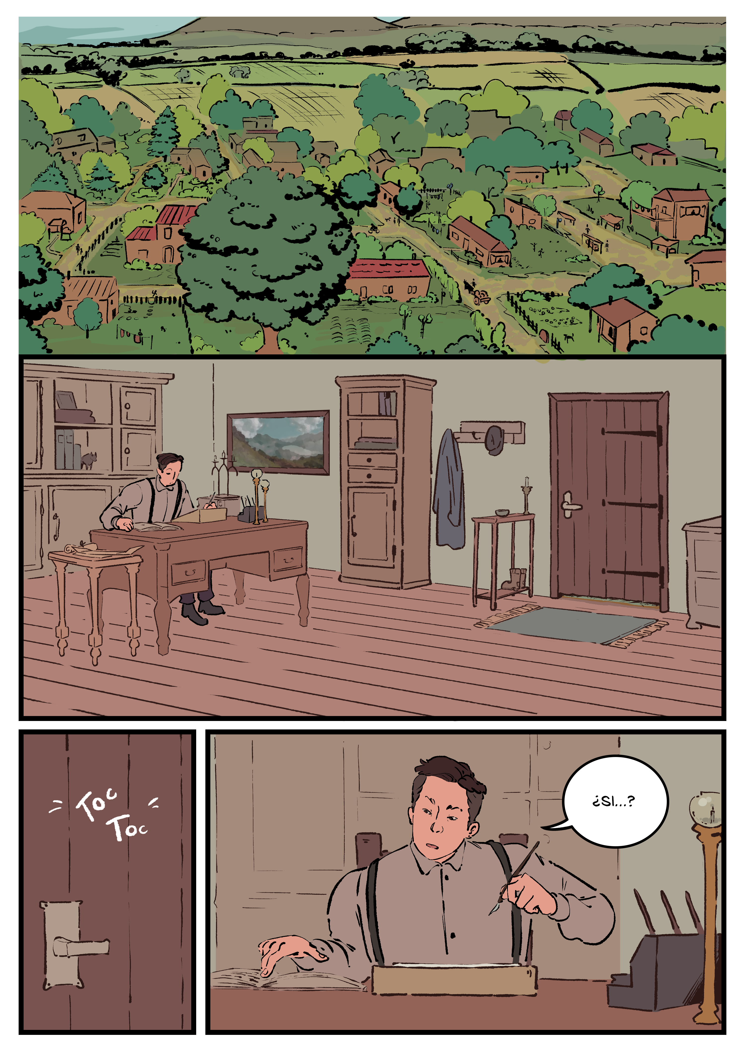 Pagina del cómic. La transcripción completa del contenido se encuentra debajo.