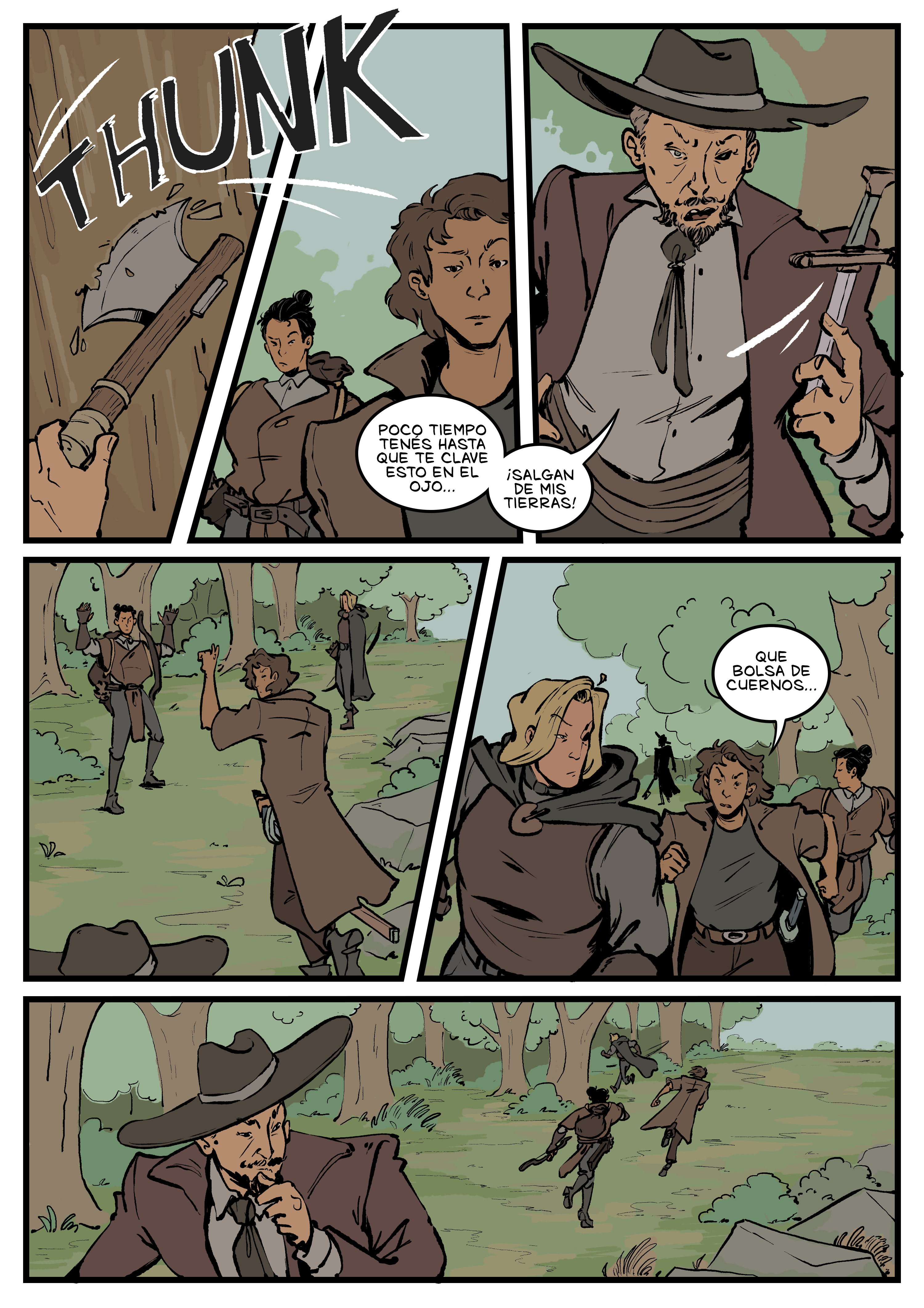 Pagina del cómic. La transcripción completa del contenido se encuentra debajo.