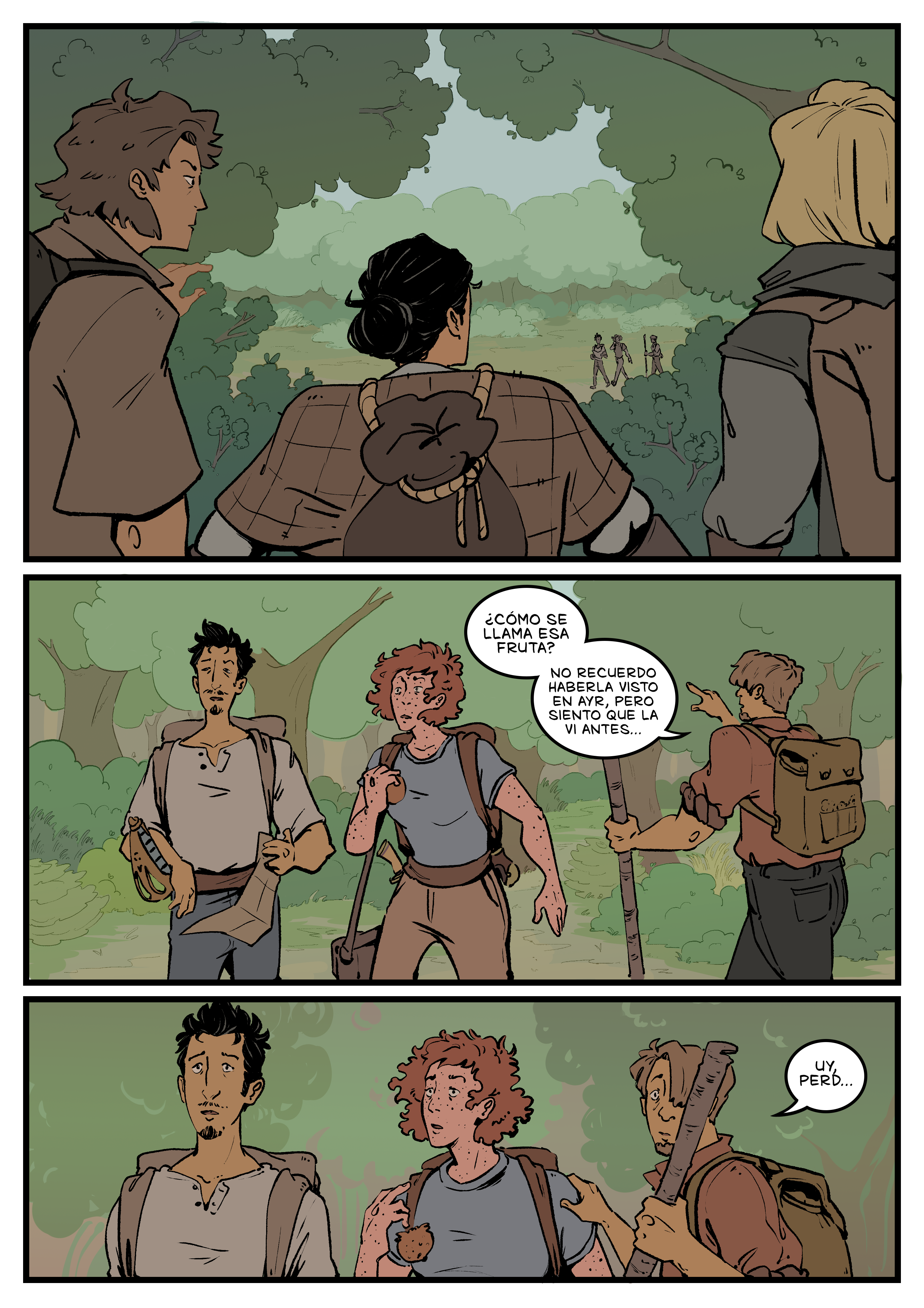 Pagina del cómic. La transcripción completa del contenido se encuentra debajo.