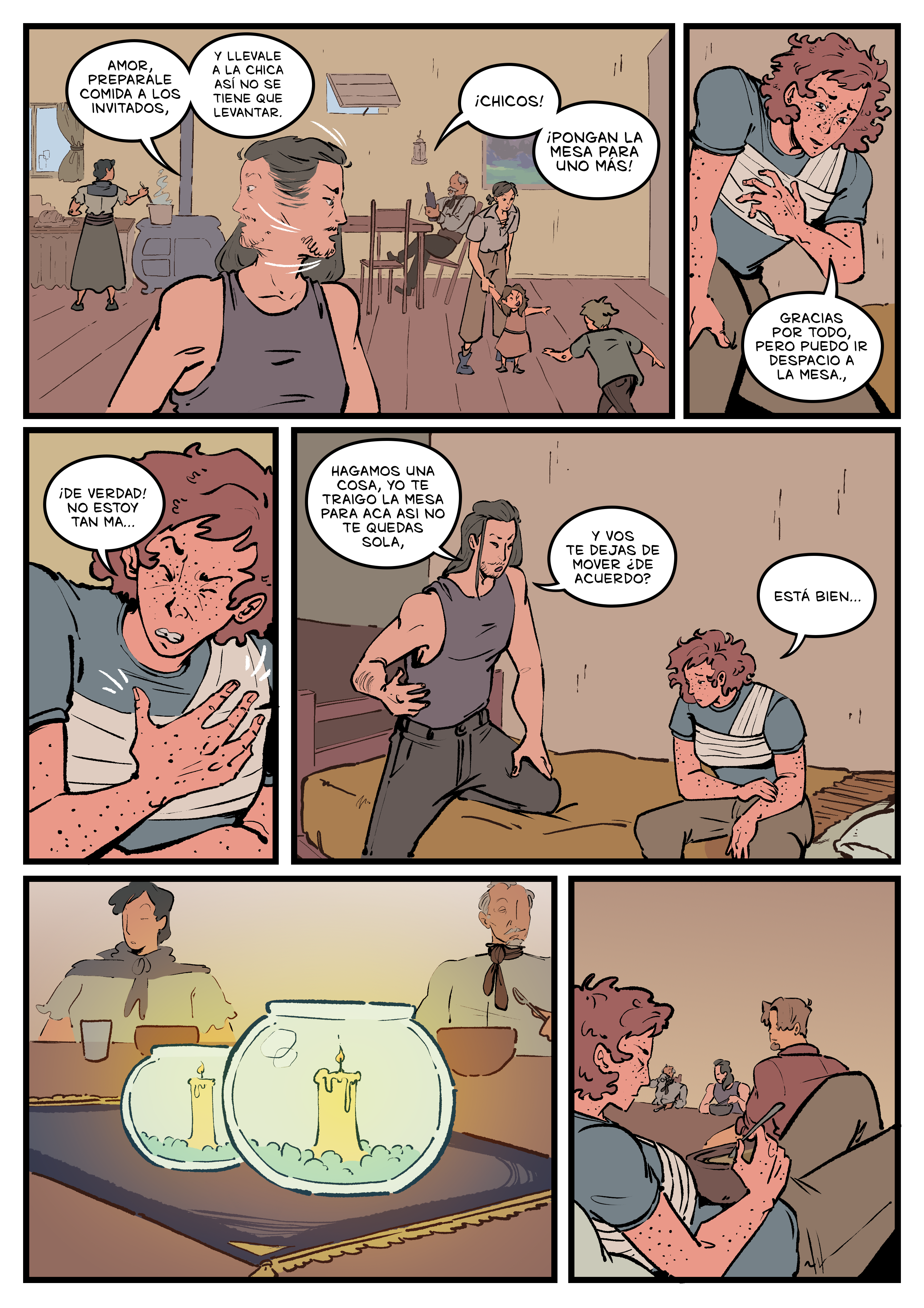 Pagina del cómic. La transcripción completa del contenido se encuentra debajo.