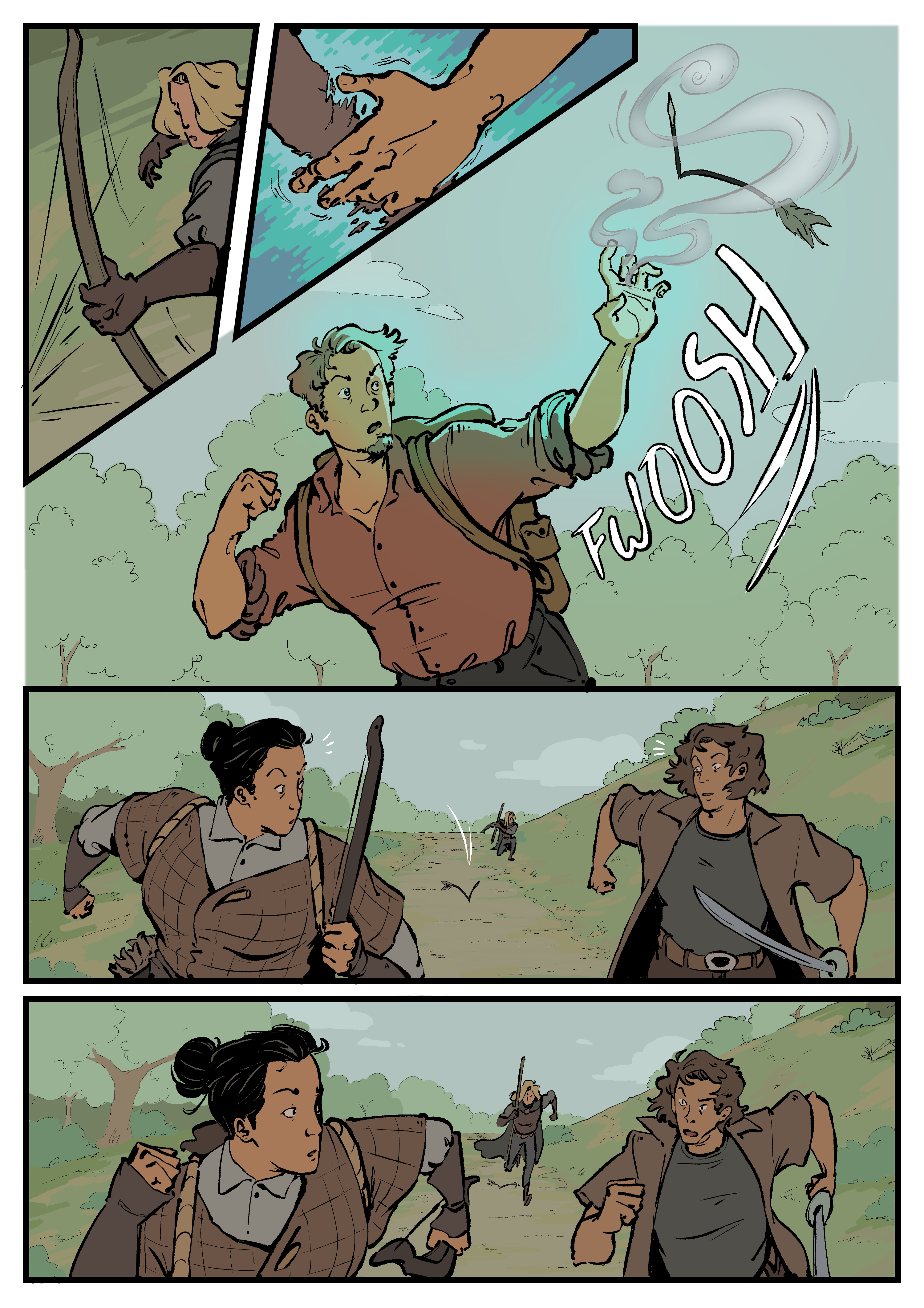 Comic page. Complete transcript for the content below.