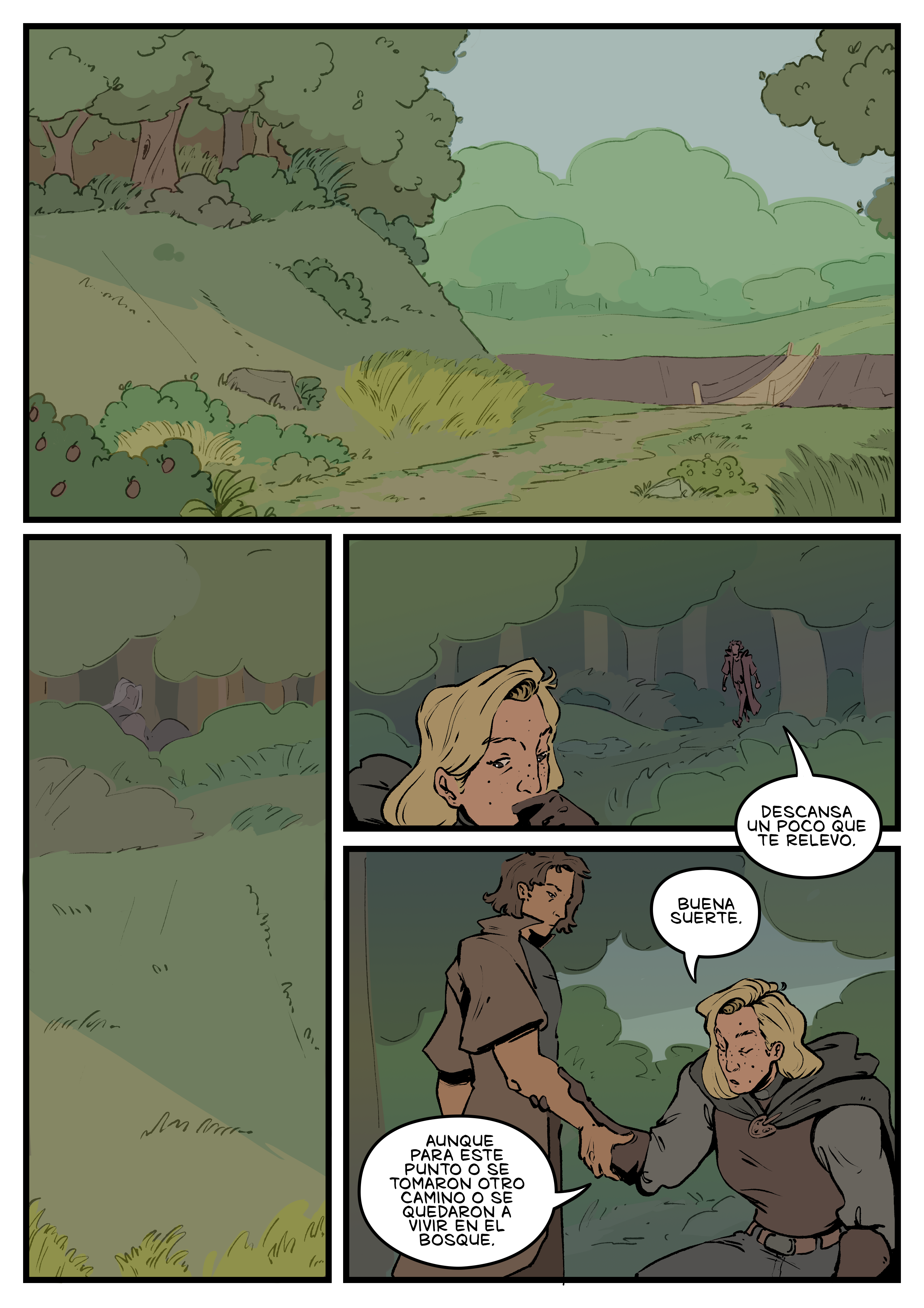 Pagina del cómic. La transcripción completa del contenido se encuentra debajo.