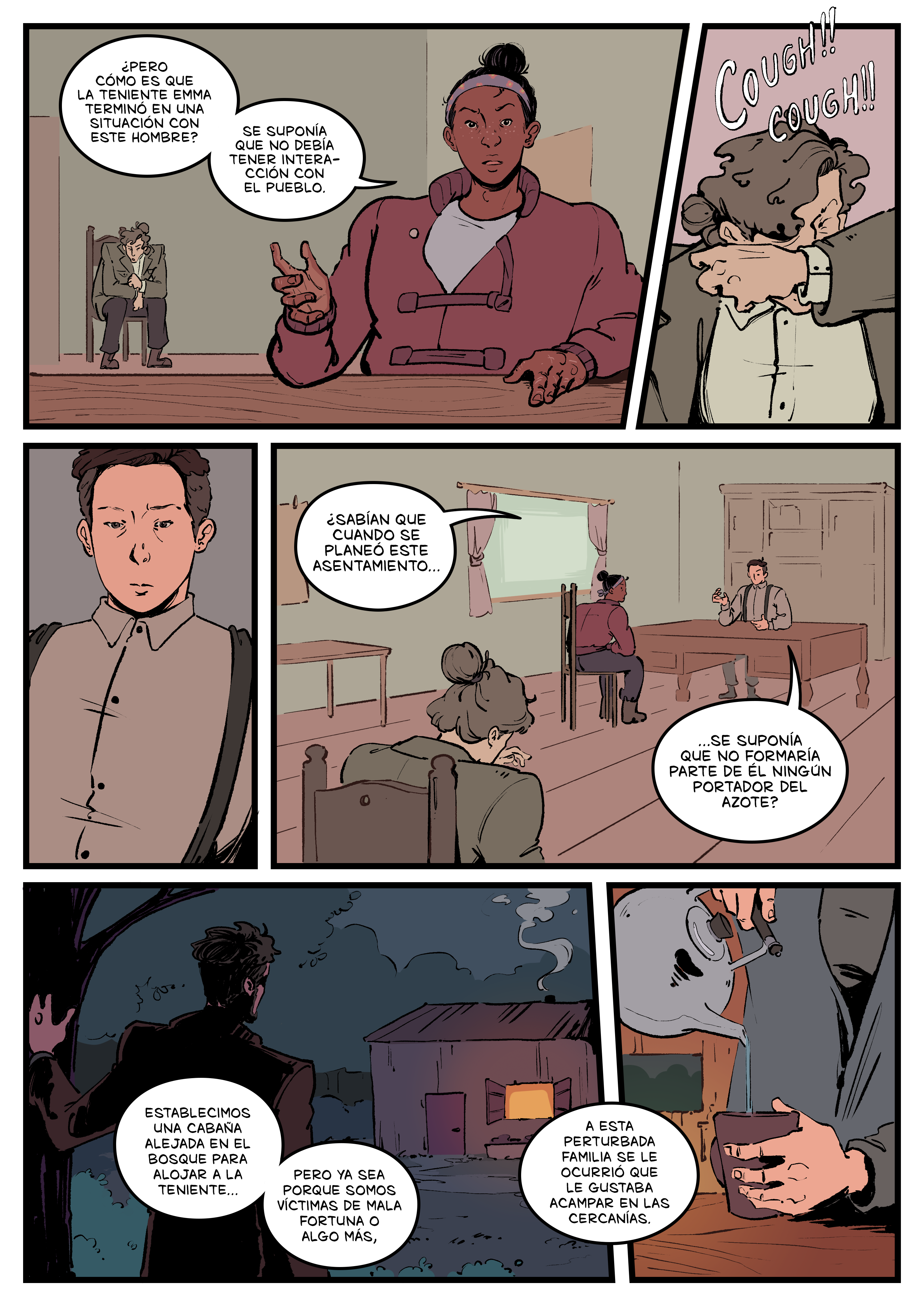 Pagina del cómic. La transcripción completa del contenido se encuentra debajo.