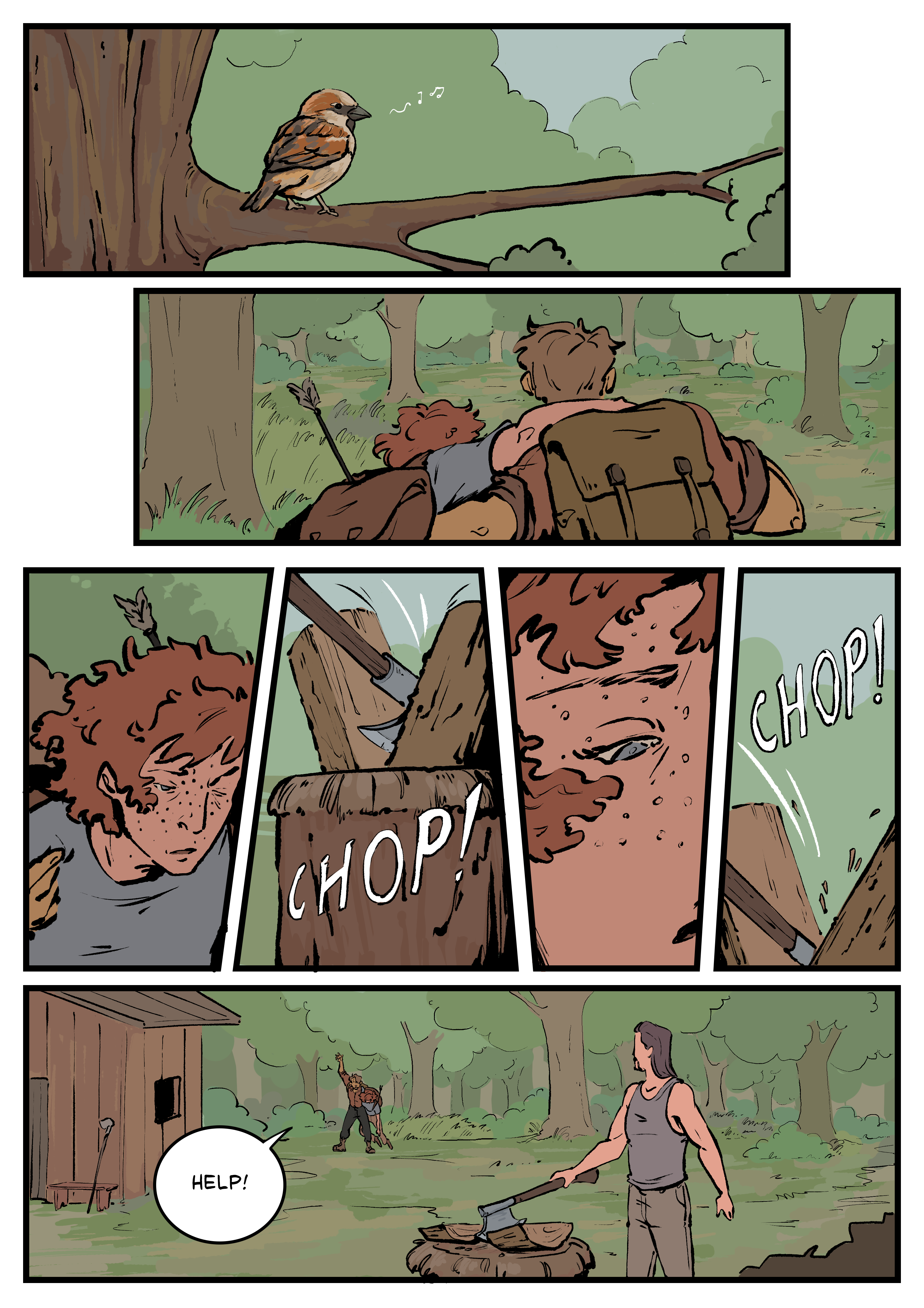 Comic page. Complete transcript for the content below.