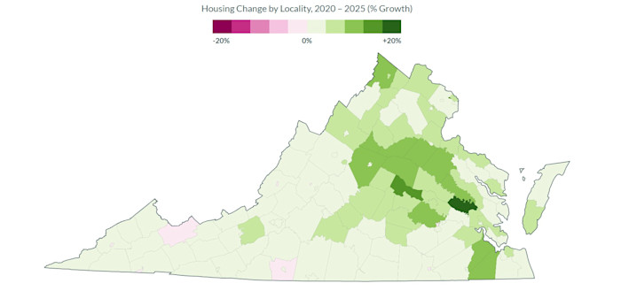 VA map of housing growth