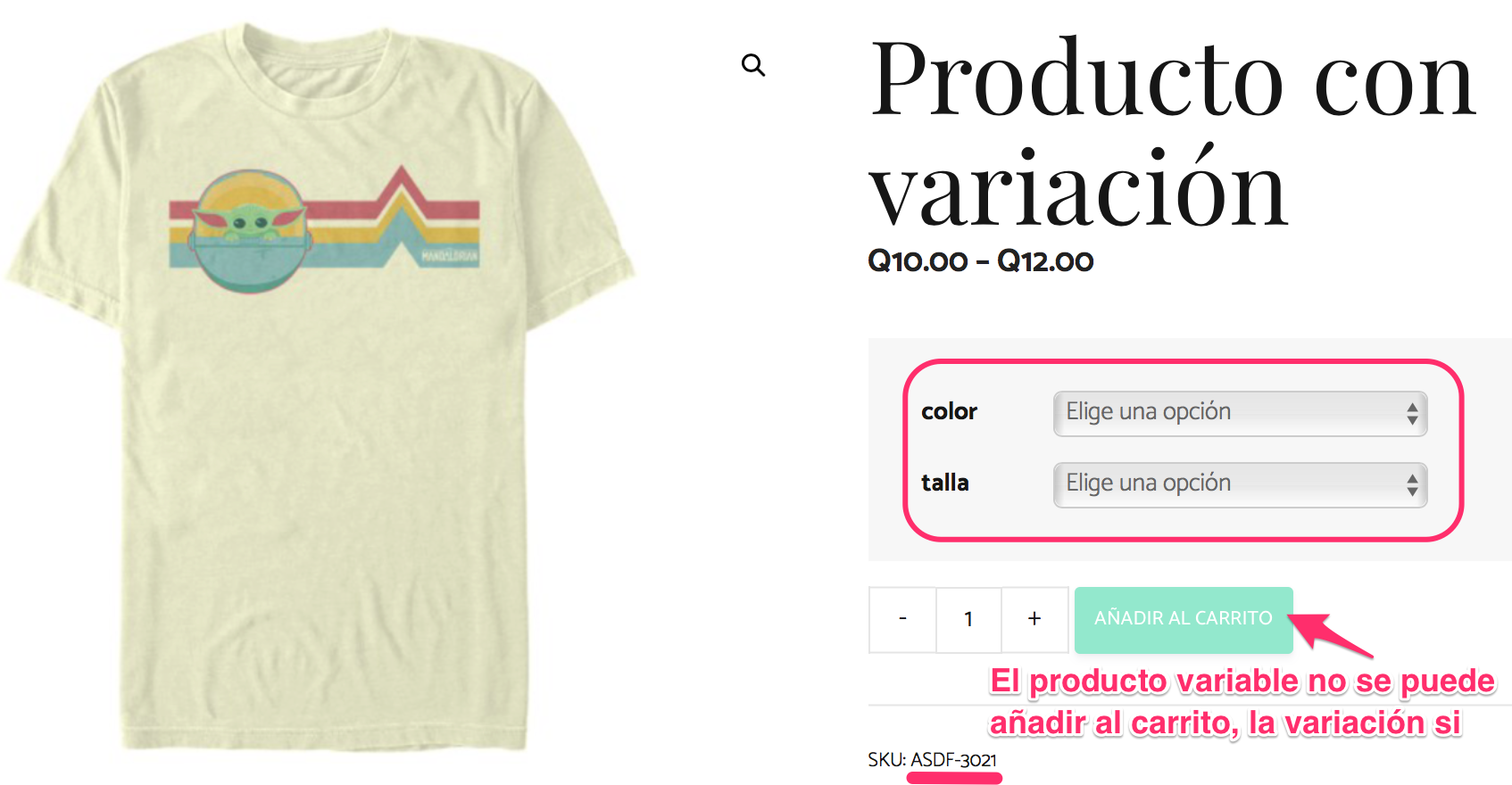 producto variable