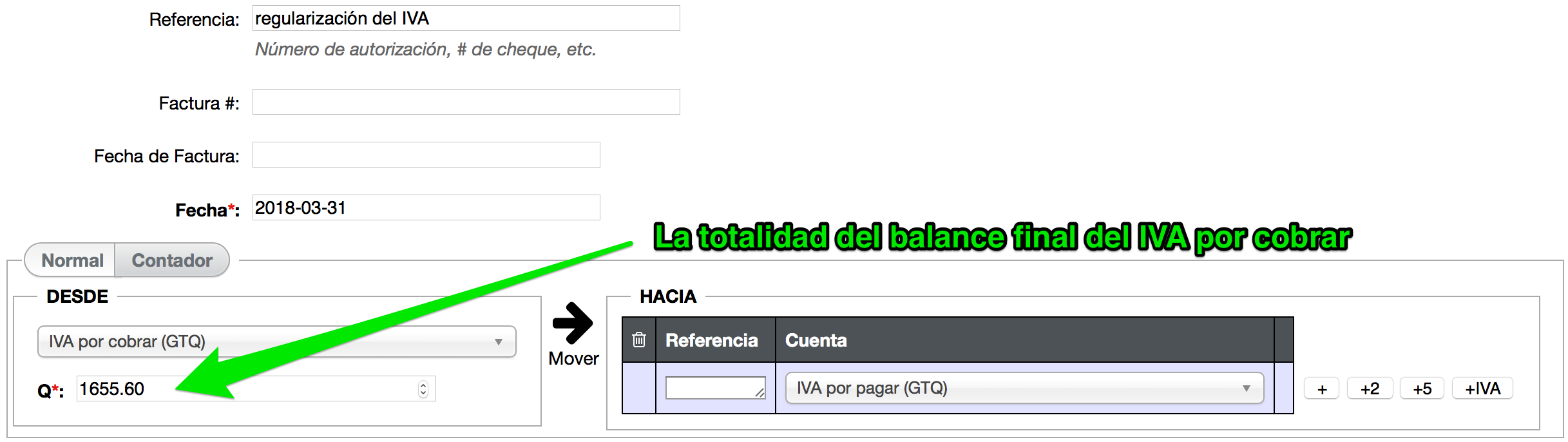 regularizacion iva